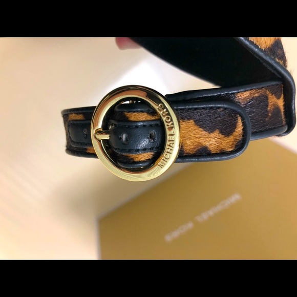 michael kors lena flex sandal calf hair leopard print - Picture 6 of 7